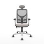 PIQUERAS Y CRESPO Silla de oficina Motilla Sincro/Traslack Blanco y Gris