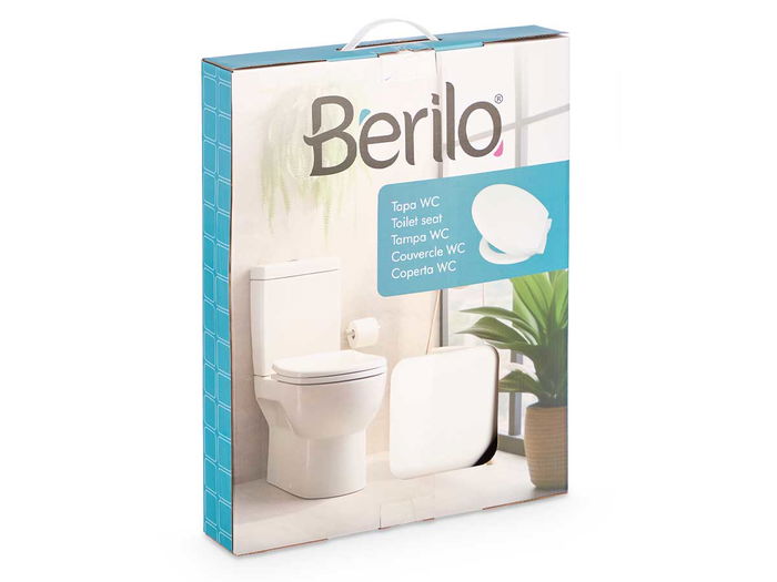 Berilo Tapa Blanca WC 36x45x5 cm Plástico PP (Set de 6)