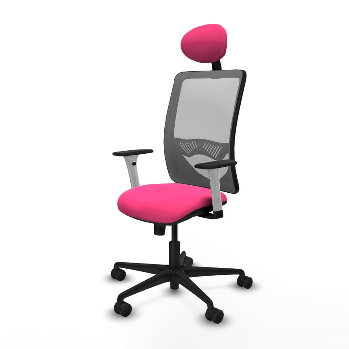 PIQUERAS Y CRESPO Silla de oficina Zulema Rosa y Gris con Mecanismo Sincro PIQUERAS Y CRESPO Silla de oficina Zulema Rosa y Gris con Mecanismo Sincro