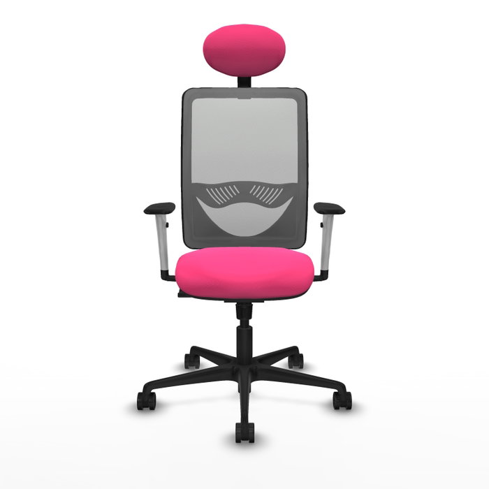 PIQUERAS Y CRESPO Silla de oficina Zulema Rosa y Gris con Mecanismo Sincro PIQUERAS Y CRESPO Silla de oficina Zulema Rosa y Gris con Mecanismo Sincro