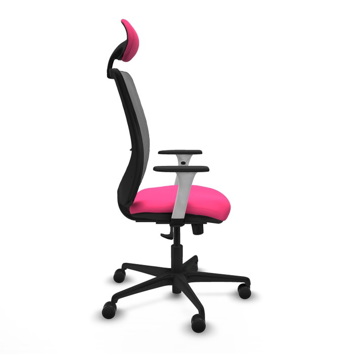 PIQUERAS Y CRESPO Silla de oficina Zulema Rosa y Gris con Mecanismo Sincro PIQUERAS Y CRESPO Silla de oficina Zulema Rosa y Gris con Mecanismo Sincro
