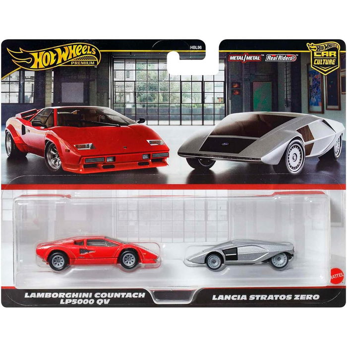 Hot Wheels Car Culture Pack Premium Lancia Y Lambo JBL02 Coches a Escala 1:64 para Coleccionistas Hot Wheels Car Culture Pack Premium Lancia Y Lambo JBL02 Coches a Escala 1:64 para Coleccionistas