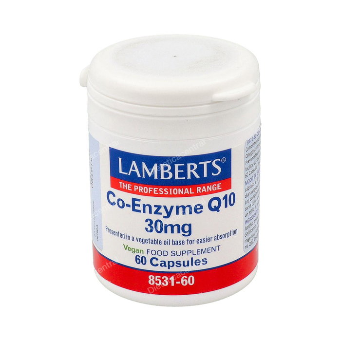 Lamberts Coenzima Q10 30 Mg Ubiquinona 60 Cápsulas - Suplemento Alimenticio en Base de Aceite Vegetal, Apto para Veganos y Vegetarianos Lamberts Coenzima Q10 30 Mg Ubiquinona 60 Cápsulas - Suplemento Alimenticio en Base de Aceite Vegetal, Apto para Veganos y Vegetarianos