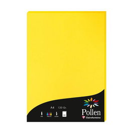 Papel Clairefontaine Pollen A4 120G 50H Amarillo Sol