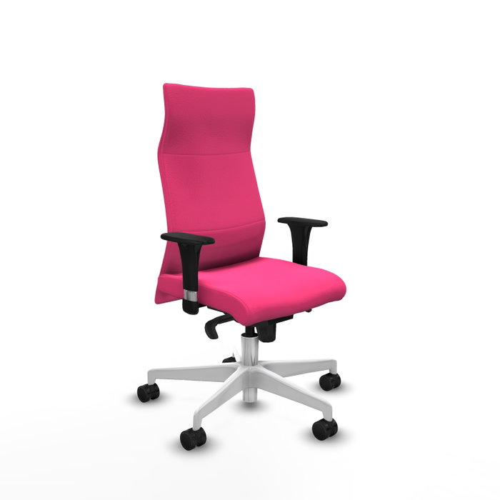 PIQUERAS Y CRESPO Sillón Albacete Rosa con Mecanismo Sincro y Base Blanca PIQUERAS Y CRESPO Sillón Albacete Rosa con Mecanismo Sincro y Base Blanca