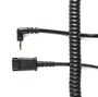 JPL Cable de Espiral BL-06+P para Plantronics QD a 2.5mm Jack Audio, Longitud 2 Metros, Color Negro