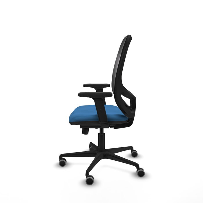 PIQUERAS Y CRESPO Silla de oficina Cilanco con mecanismo Sincro, Azul claro y Negro