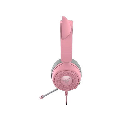Razer Kraken Kitty V3 X Auriculares Gaming con Microfono Boom y RGB, Circumaural, 20-28000 Hz, Color Rosa Quartz, Conector 3.5 mm, Modelo Para Chicas