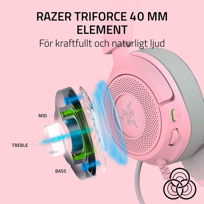 Razer Kraken Kitty V3 X Quartz Rosa