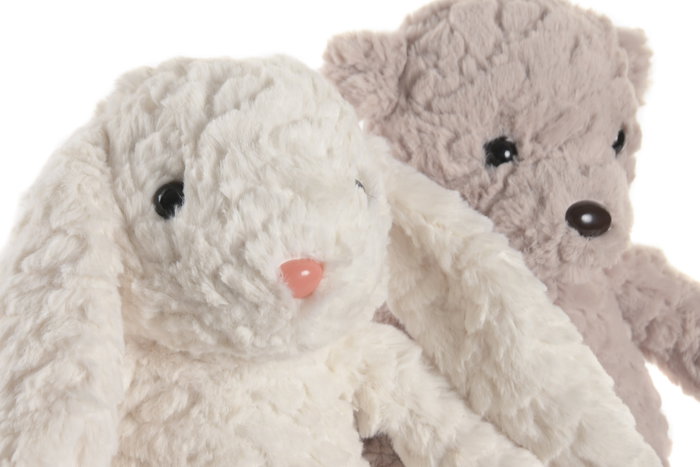 DKD Home Decor Peluche de Poliéster Surtido Beige y Blanco