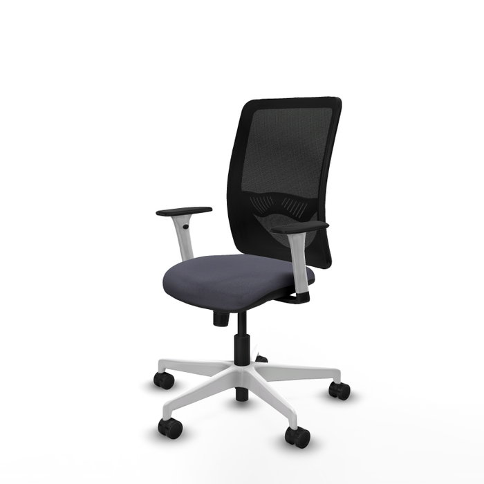PIQUERAS Y CRESPO Silla de oficina Zulema con mecanismo Sincro Gris oscuro y Negro