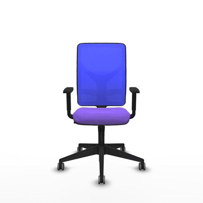 PIQUERAS Y CRESPO Silla de oficina Motilla con mecanismo Sincro, Lila y Azul
