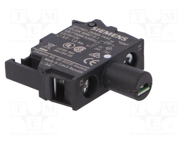 Siemens 3SU14012BB601AA0 Módulo LED Blanco con LED Integrado AC/DC 24V, Conexión por Tornillo Siemens 3SU14012BB601AA0 Módulo LED Blanco con LED Integrado AC/DC 24V, Conexión por Tornillo