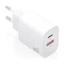 Aisens Cargador GaN 30W con USB-C PD3.0 y USB-A QC3.0 Blanco