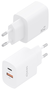 Aisens Cargador GaN 30W con USB-C PD3.0 y USB-A QC3.0 Blanco