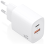 Aisens Cargador GaN 30W con USB-C PD3.0 y USB-A QC3.0 Blanco