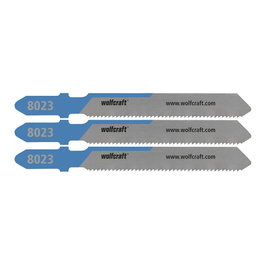 Wolfcraft Hojas de sierra de calar bimetálicas con vástago en T, corte fino, 3 mm, 3 unidades