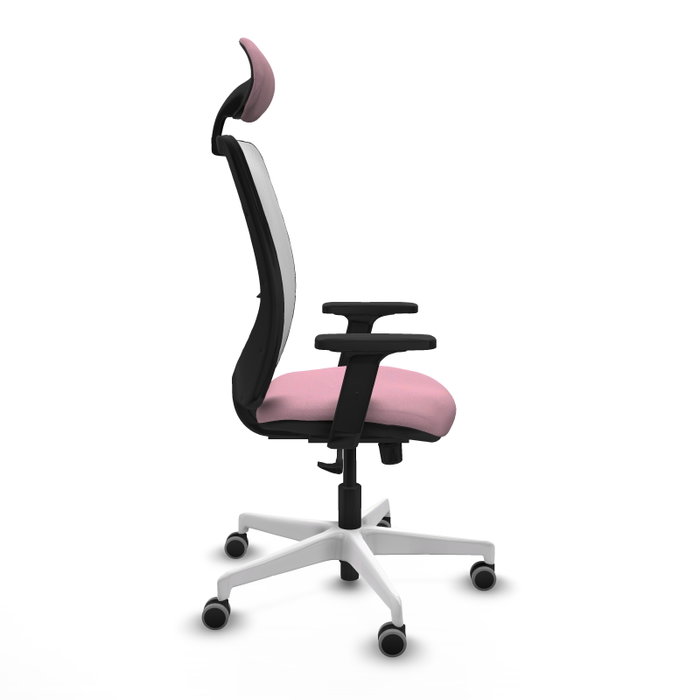 PIQUERAS Y CRESPO Silla de oficina Zulema con mecanismo Sincro, Rosa y Blanco PIQUERAS Y CRESPO Silla de oficina Zulema con mecanismo Sincro, Rosa y Blanco