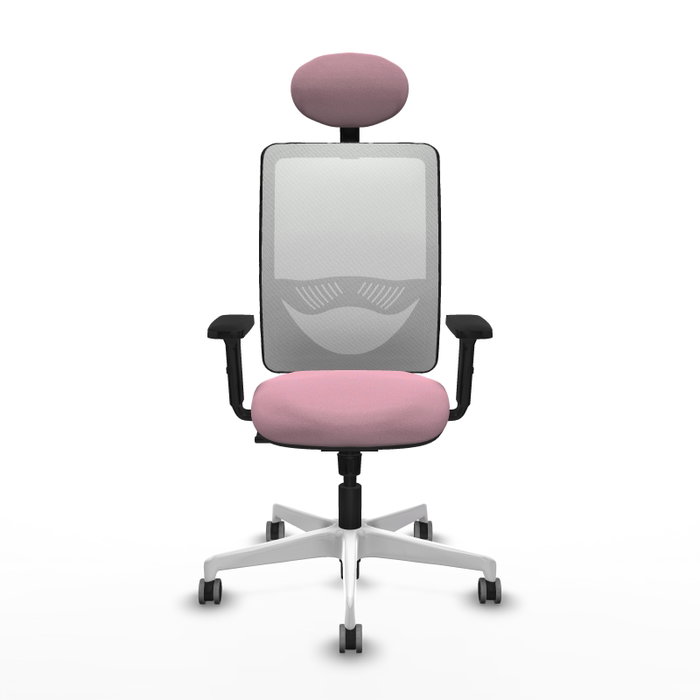 PIQUERAS Y CRESPO Silla de oficina Zulema con mecanismo Sincro, Rosa y Blanco PIQUERAS Y CRESPO Silla de oficina Zulema con mecanismo Sincro, Rosa y Blanco