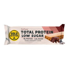 GOLD NUTRITION Barra Proteína Total Protein Low Sugar Doble Chocolate 10 Unidades
