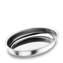 Inoxibar Fuente Oval Berlin, Acero Inoxidable, Acabado Honda, 45 x 29 x 5 cm