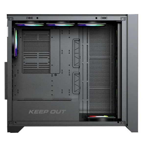 KeepOut XC-911PROXL+ Caja de PC Gaming E-ATX Negro, con 4 Ventiladores ARGB 120mm PWM, Hub, Cristal Templado, USB 3.0 y USB-C, Compatible con ATX/Micro-ATX/ITX KeepOut XC-911PROXL+ Caja de PC Gaming E-ATX Negro, con 4 Ventiladores ARGB 120mm PWM, Hub, Cristal Templado, USB 3.0 y USB-C, Compatible con ATX/Micro-ATX/ITX