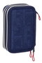 Safta Plumier Triple Estuche Escolar con 37 Piezas, Capacidad 12.5 x 19.5 x 5.5 cm, Para Material de Oficina y Papelería