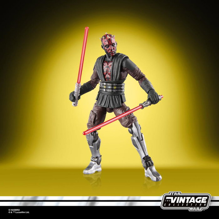 Hasbro Star Wars Maul Shadow Lord Figura Colección Vintage 9,5 cm con 2 Accesorios