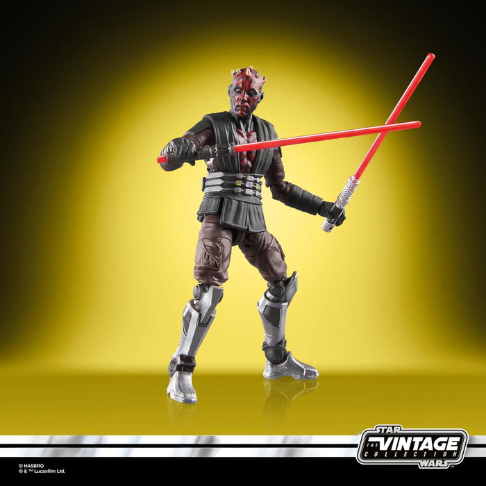 Hasbro Star Wars Maul Shadow Lord Figura Colección Vintage 9,5 cm con 2 Accesorios
