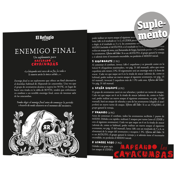 El Refugio de Ryhope Enemigo Final Suplemento para Mapeando Catacumbas Juego de Rol en Solitario Español