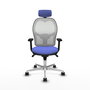 PIQUERAS Y CRESPO Silla de oficina Jorquera Azul claro y Blanco