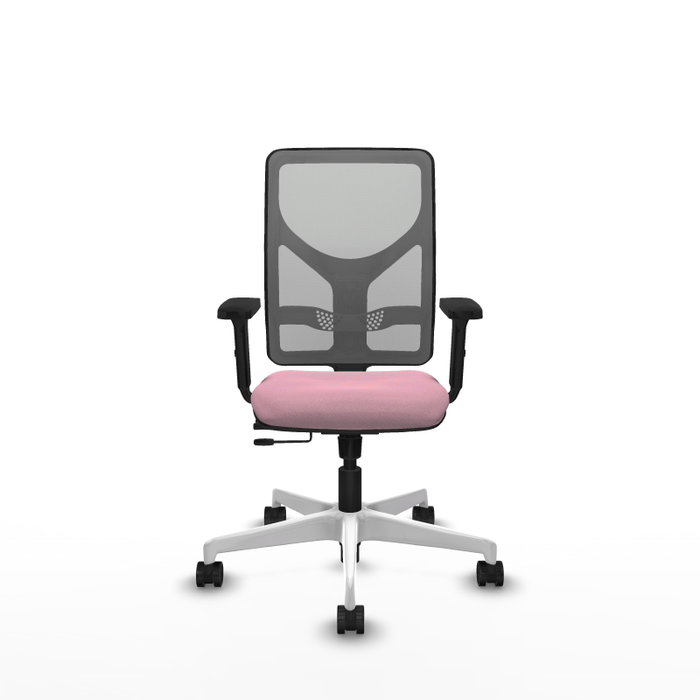 PIQUERAS Y CRESPO Silla de oficina Motilla Rosa y Gris con Mecanismo Sincro/Traslack PIQUERAS Y CRESPO Silla de oficina Motilla Rosa y Gris con Mecanismo Sincro/Traslack