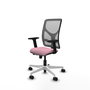 PIQUERAS Y CRESPO Silla de oficina Motilla Rosa y Gris con Mecanismo Sincro/Traslack