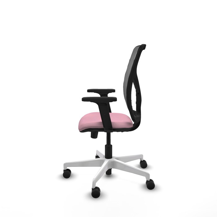 PIQUERAS Y CRESPO Silla de oficina Motilla Rosa y Gris con Mecanismo Sincro/Traslack PIQUERAS Y CRESPO Silla de oficina Motilla Rosa y Gris con Mecanismo Sincro/Traslack