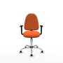 PIQUERAS Y CRESPO Silla de oficina Aýna Naranja con Base Cromada