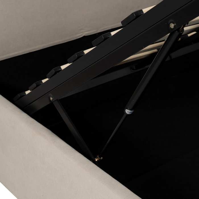 Cama Canapé Beige Tejido Dormitorio 196 X 215 X 97 cm