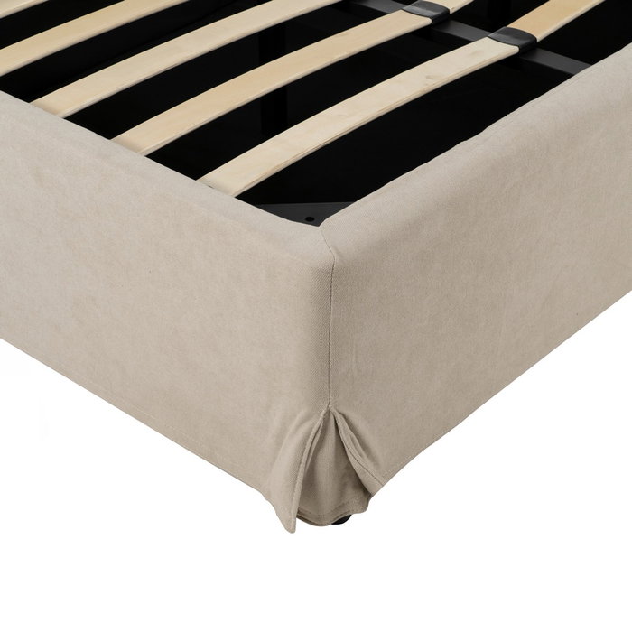 Cama Canapé Beige Tejido Dormitorio 196 X 215 X 97 cm