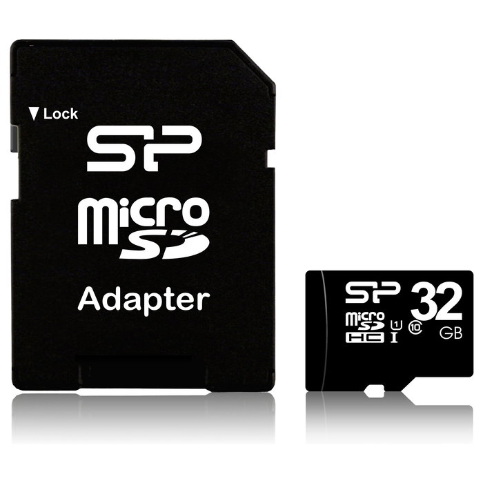 Silicon Power Tarjeta MicroSDHC 32GB Clase 10 UHS-I SP032GBSTH010V10SP con Adaptador