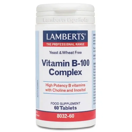 LAMBERTS Vitamina B-100 Complex 60 tabletas LAMBERTS Vitamina B-100 Complex 60 tabletas