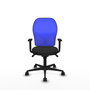 PIQUERAS Y CRESPO Silla de oficina Jorquera con mecanismo Sincro, Azul y Negro