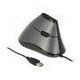 DeLOCK 12527 Ratón Ergonómico Vertical Óptico USB Negro y Gris