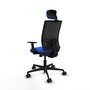 PIQUERAS Y CRESPO Silla de oficina Yunquera con mecanismo Sincro/Traslack, Azul y Negro