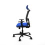 PIQUERAS Y CRESPO Silla de oficina Yunquera con mecanismo Sincro/Traslack, Azul y Negro