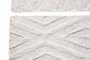 DKD Home Decor Alfombra de Algodón con Diseño de Rombos, Blanco, Pack de 2