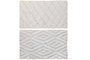 DKD Home Decor Alfombra de Algodón con Diseño de Rombos, Blanco, Pack de 2