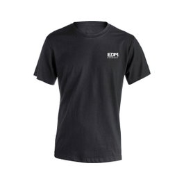 Edm Camiseta negra bordada manga corta talla XXL