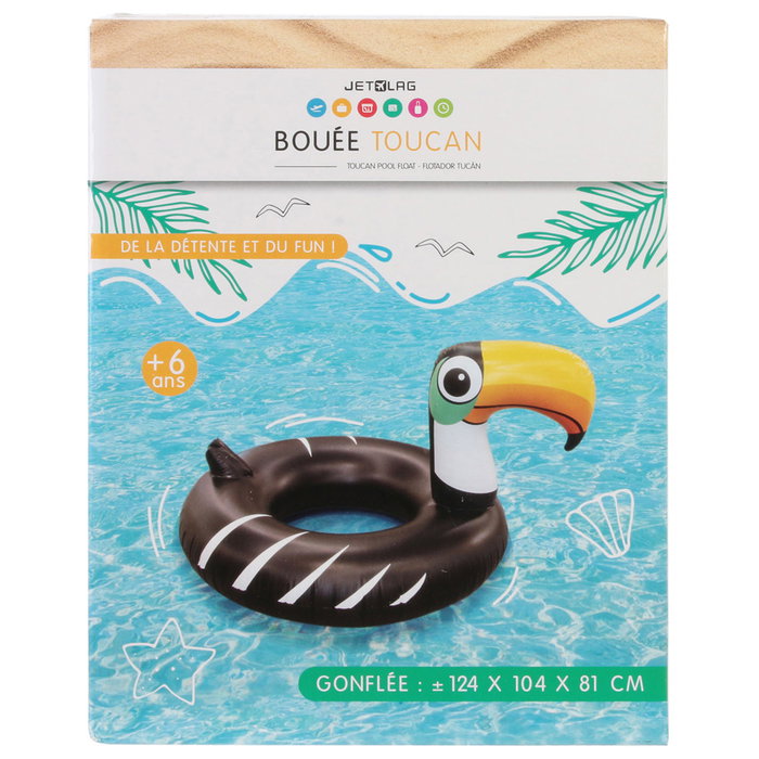 Jet Lag Flotador Hinchable Tucán para Piscina o Playa, 124x104x81 cm, Recomendado para Mayores de 6 Años Jet Lag Flotador Hinchable Tucán para Piscina o Playa, 124x104x81 cm, Recomendado para Mayores de 6 Años