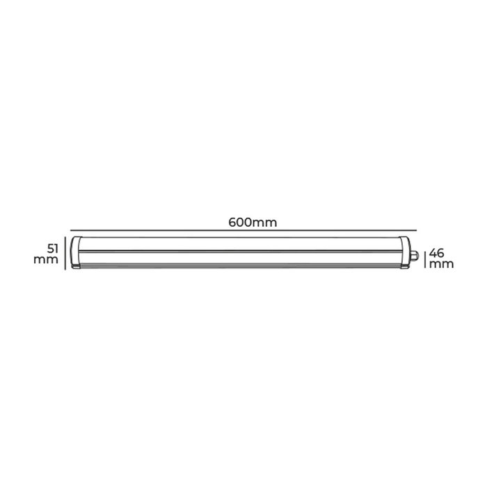 Edm Regleta LED 18 W 6.400 K Luz Fría 1.820 lm Edm Regleta LED 18 W 6.400 K Luz Fría 1.820 lm