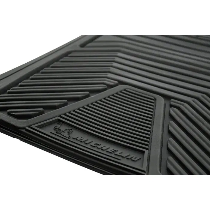 Michelin 4 Alfombrillas de Goma Universales para Coche, Juego Completo Delantero y Trasero, Tipo Neumático, Alta Resistencia al Desgaste, Negro