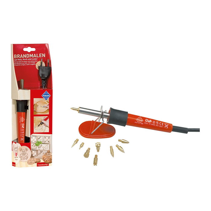 Pebaro Set de pirograbador de 30 W con 9 puntas Pebaro Set de pirograbador de 30 W con 9 puntas